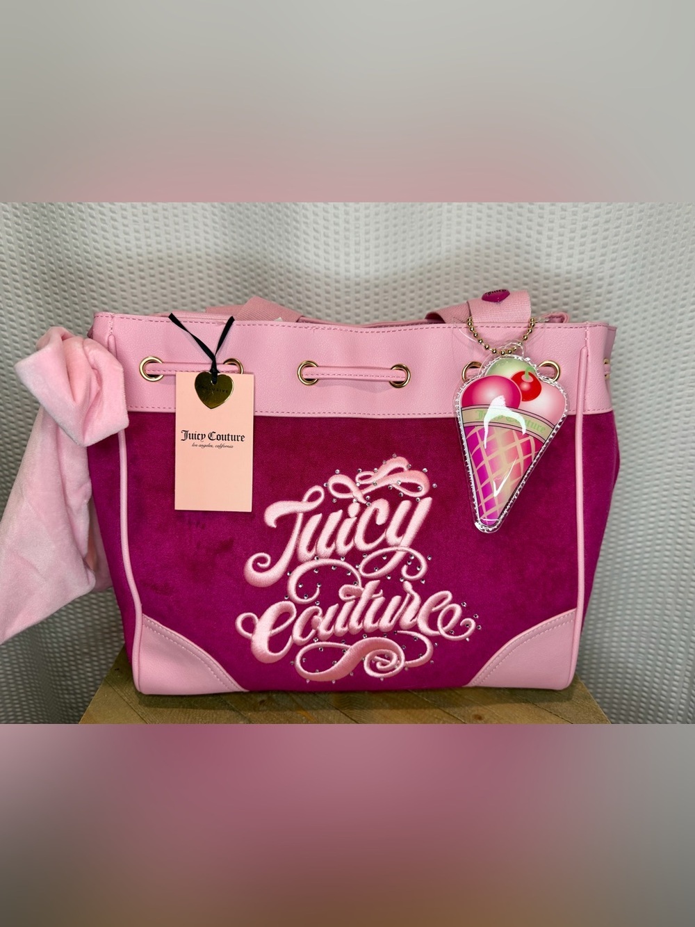 Juicy Couture Sugar Rush Daydreamer Tote in Raspberry Tart